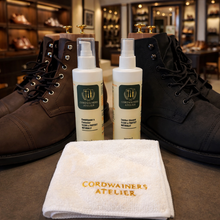 Leather conditioner for restoring moisture and protecting premium leather shoes
Leather shoe cleaner for safely removing dirt and stains from leather footwear