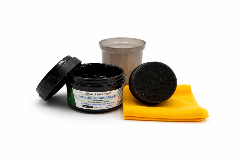 Leather shoe cream polish designed to restore color and shine
