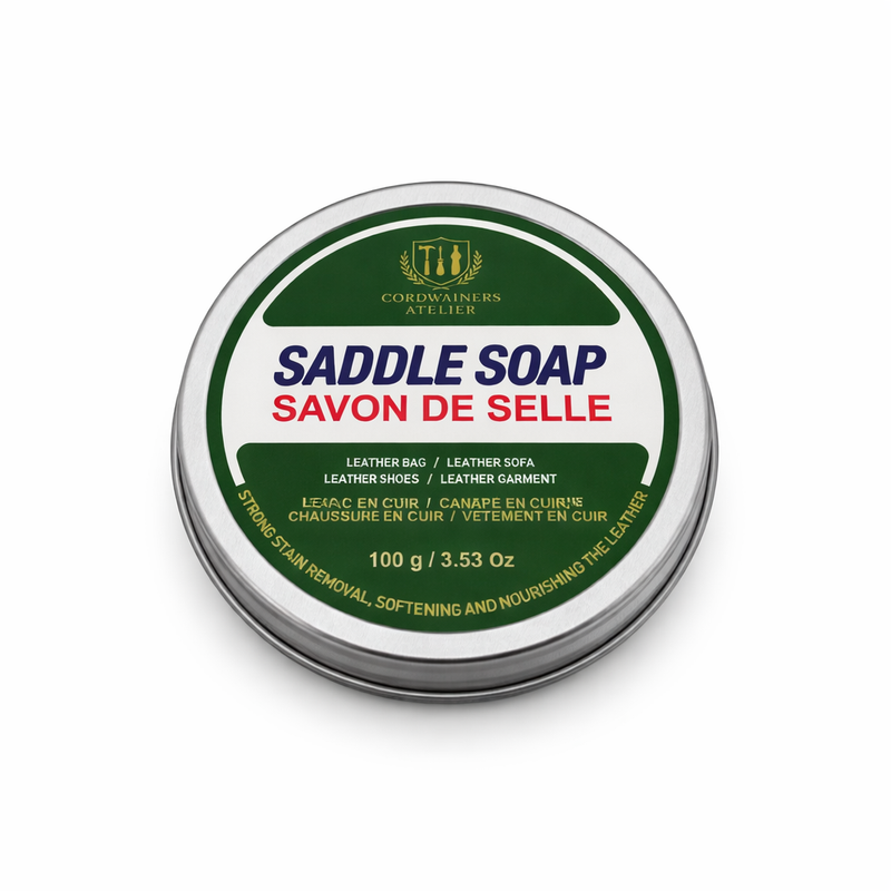 Premium leather saddle soap cleaner by Cordwainers Atelier