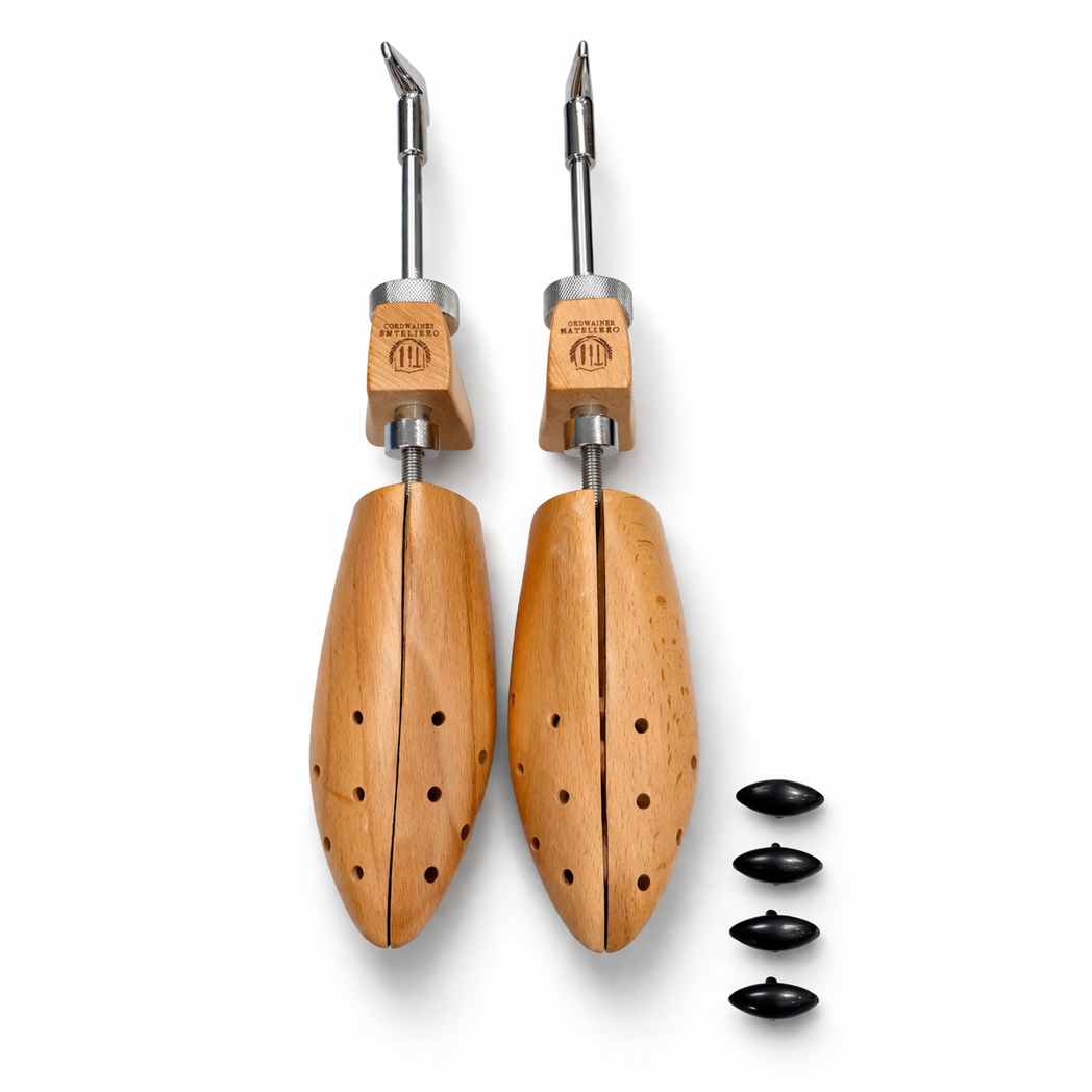Premium Beechwood Shoe Stretcher (Pair) with Bunion Plugs